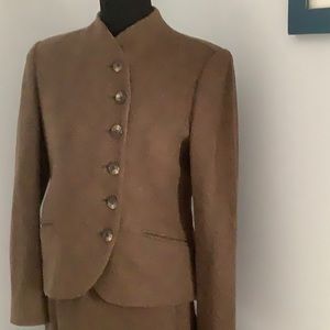 lRL brown tweed waist length jacket with peplum bottom